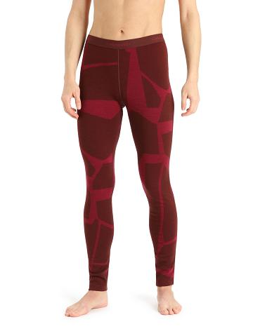 Base Layers Icebreaker Merino 250 Vertex Thermal Leggings Fractured Landscapes Femme Rose | FR 1878EBCX